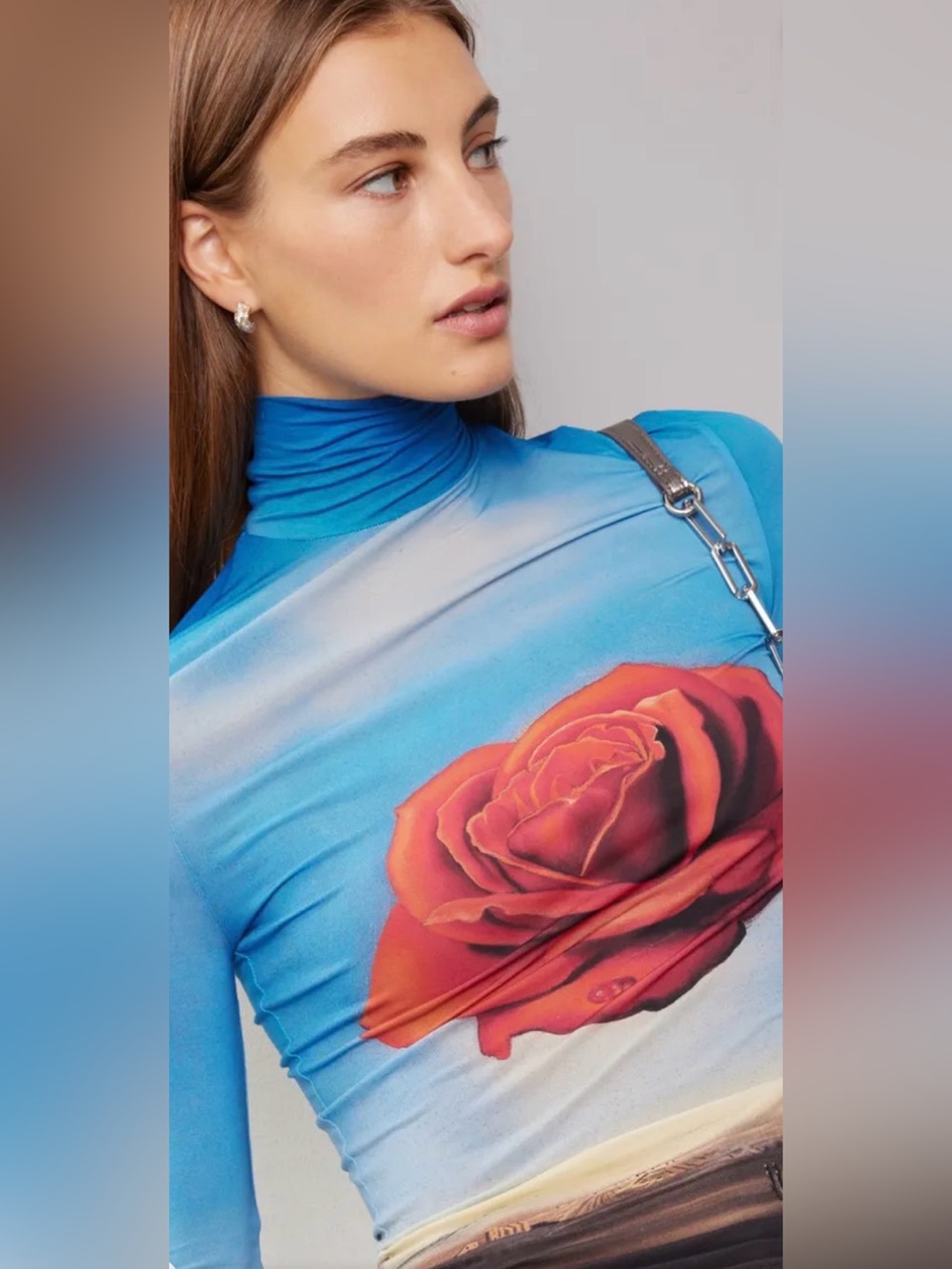 Paco Rabanne Haut Floral Top Size 42 US 10 - Picture 7 of 8